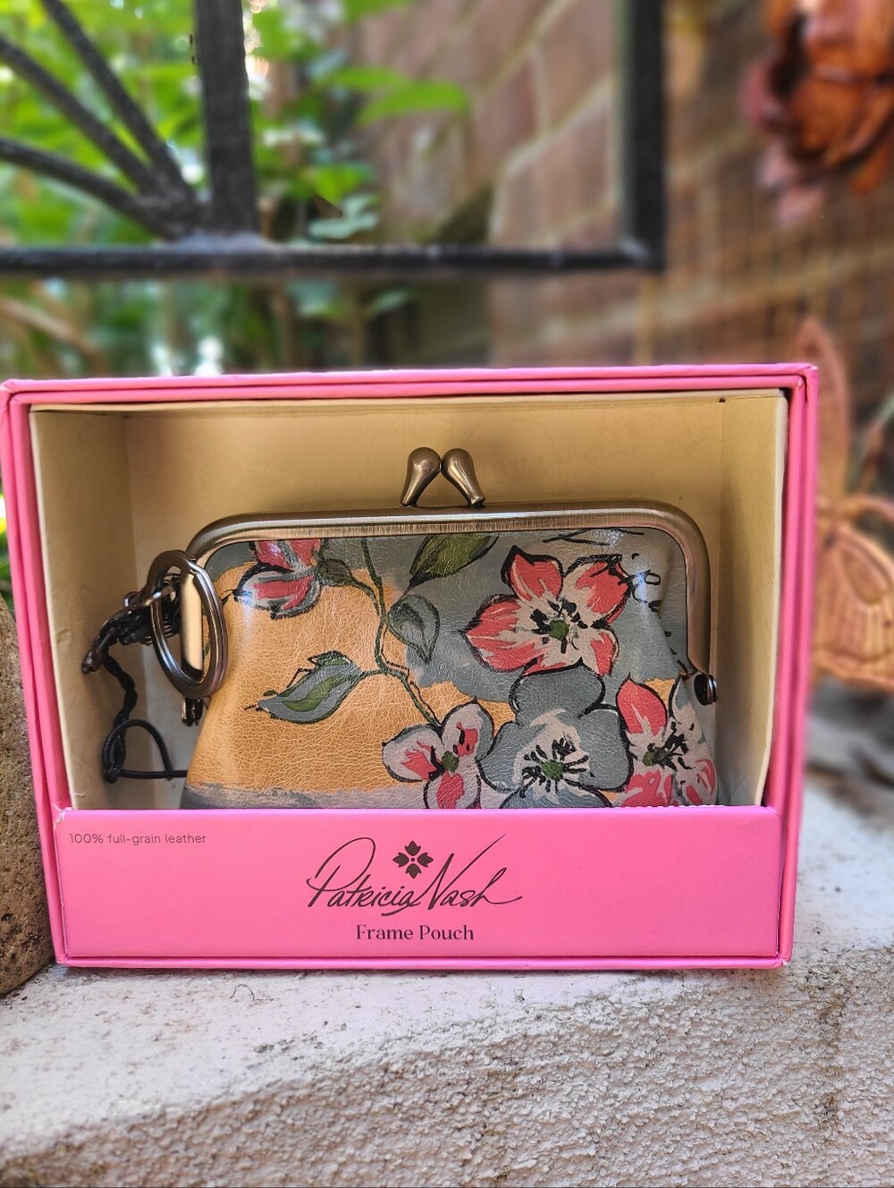 Patricia Nash Leather Borse Coin Purse Boxed Beautiful Girl NWT